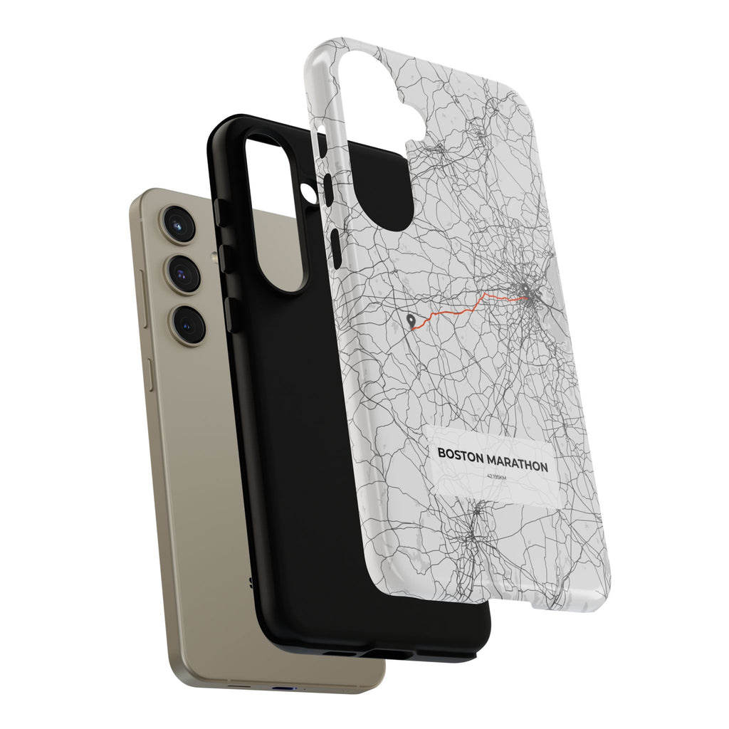 Boston Marathon Route Tough Phone Case