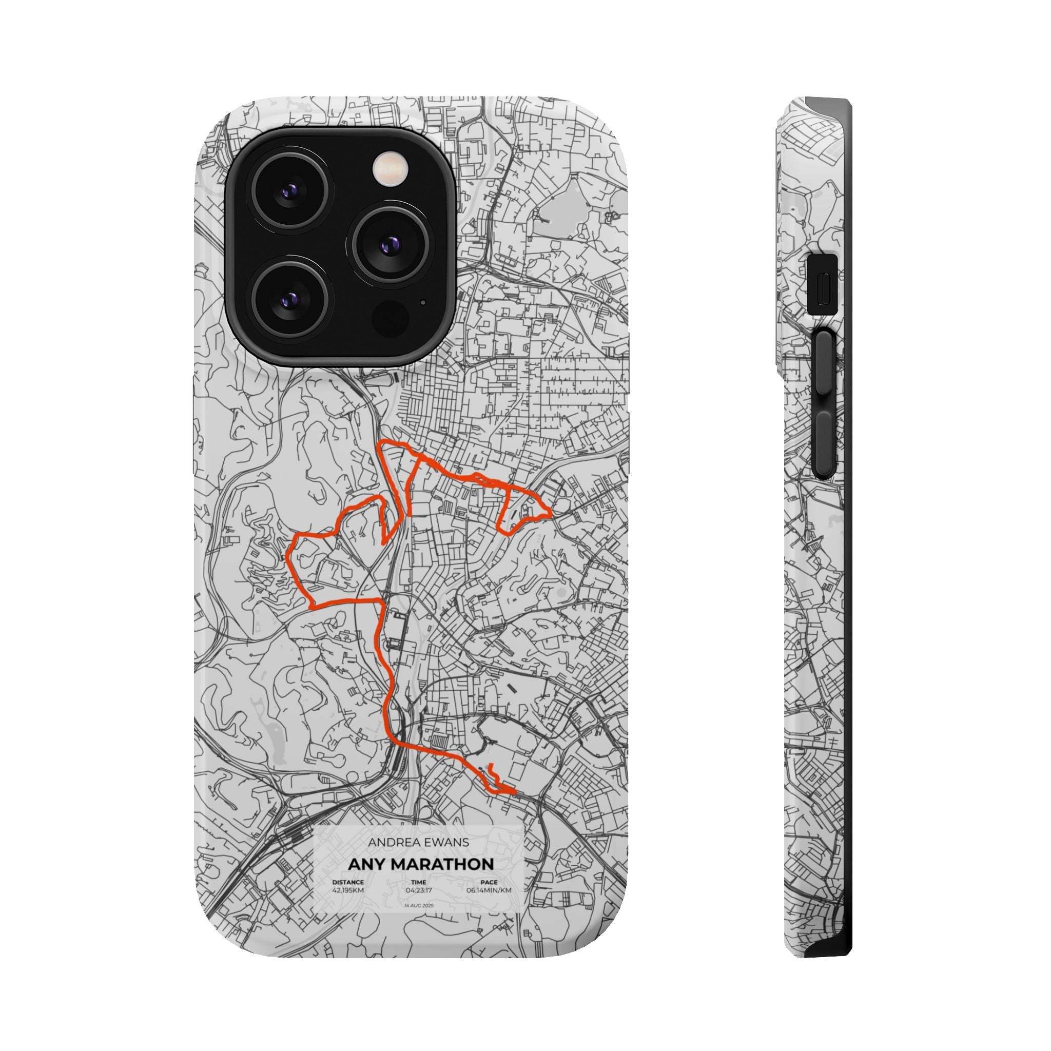 Customized Marathon Route Magnetic Impact-Resistant Phone Case