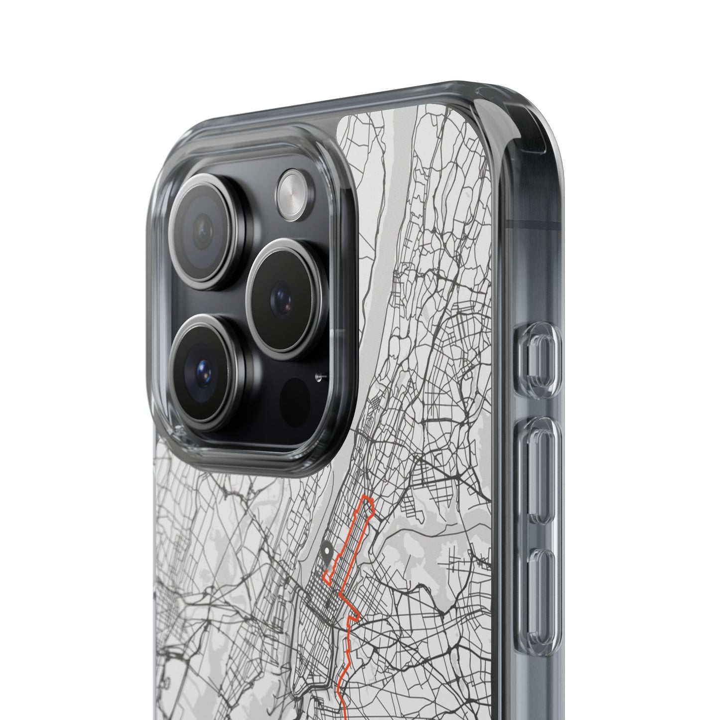 New York Marathon Route Clear Impact-Resistant Phone Case