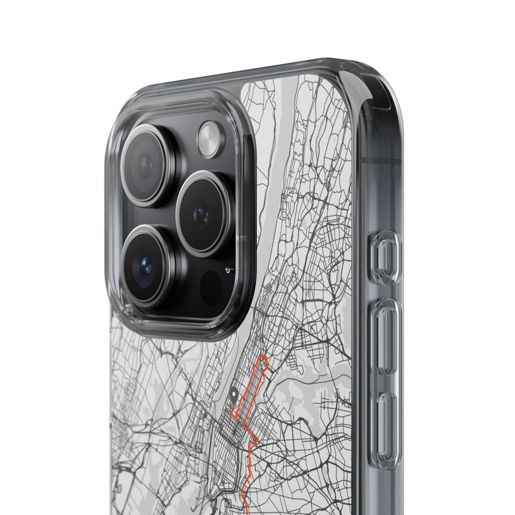 New York Marathon Route Clear Impact-Resistant Phone Case