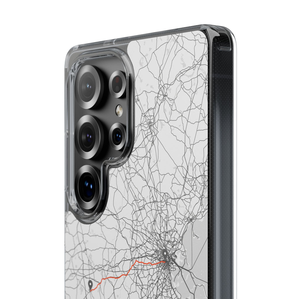 Boston Marathon Route Clear Impact-Resistant Phone Case