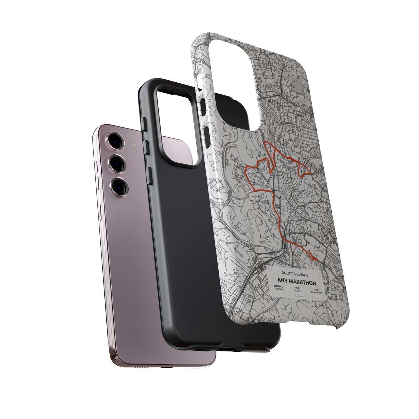 Customized Marathon Route Tough Phone Case