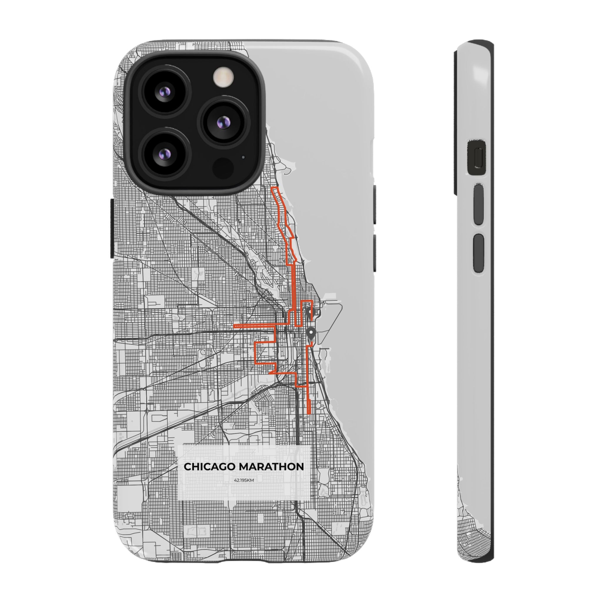 Chicago Marathon Route Tough Phone Case