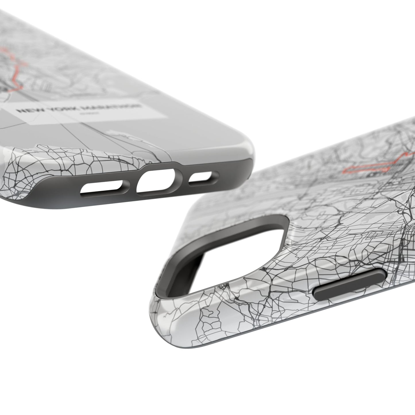 New York Marathon Route Magnetic Impact-Resistant Phone Case