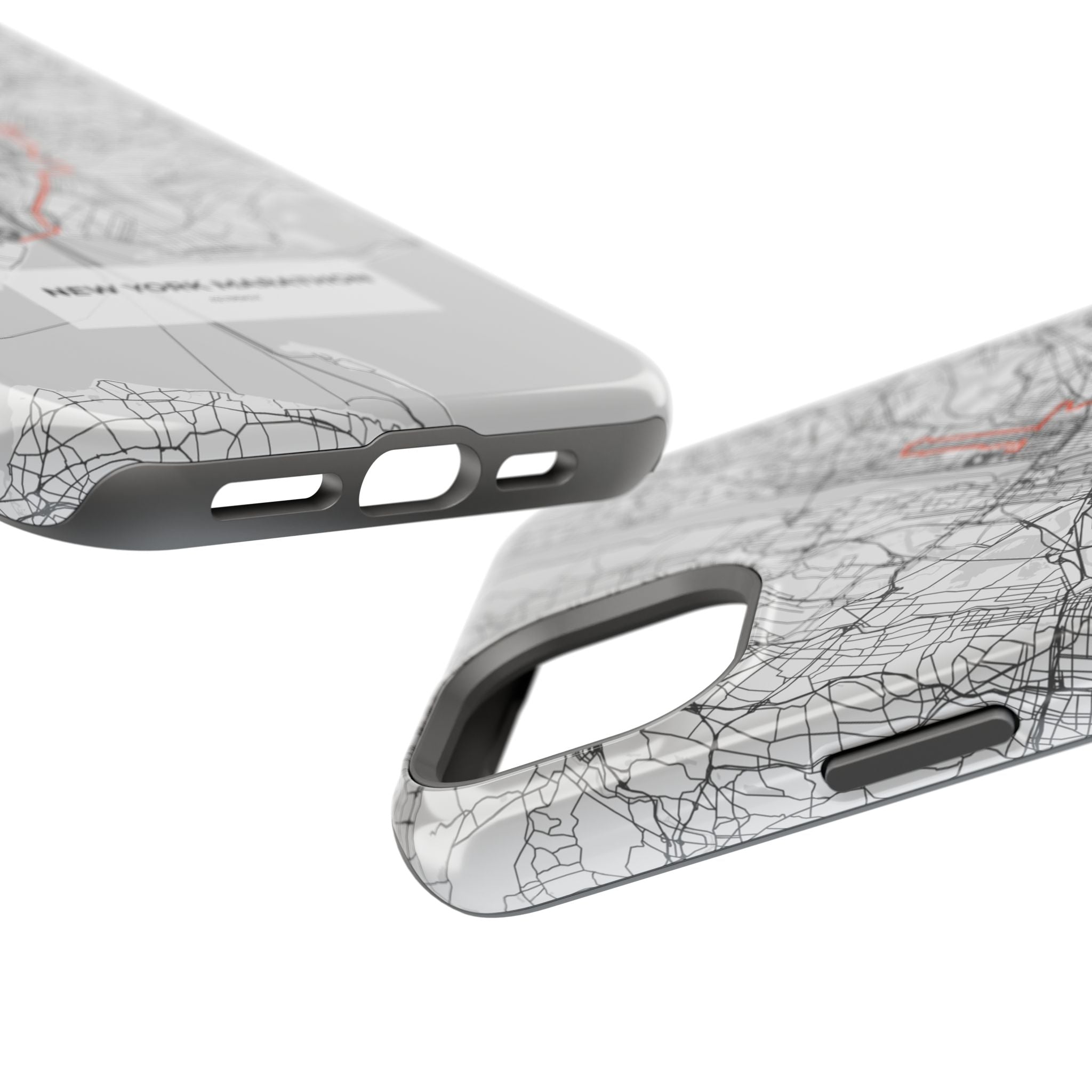 New York Marathon Route Magnetic Impact-Resistant Phone Case