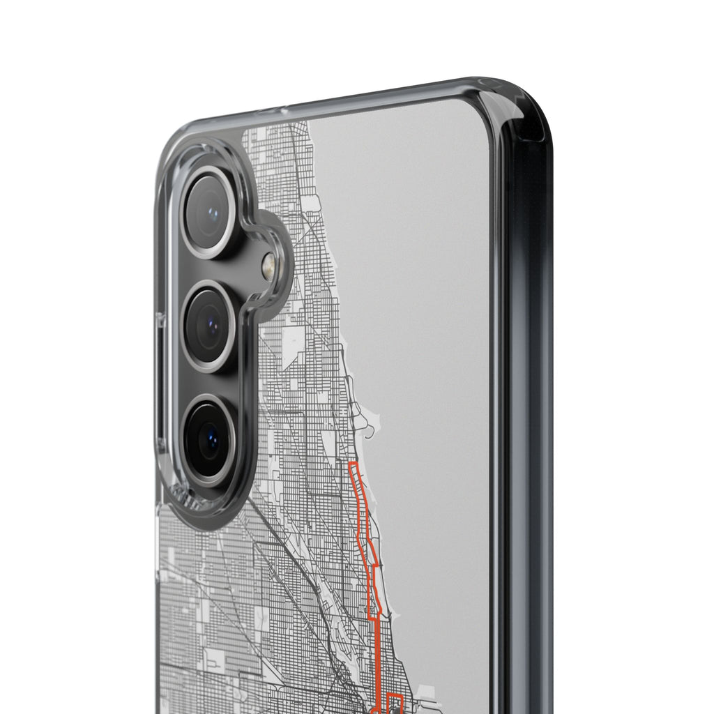 Chicago Marathon Route Clear Impact-Resistant Phone Case