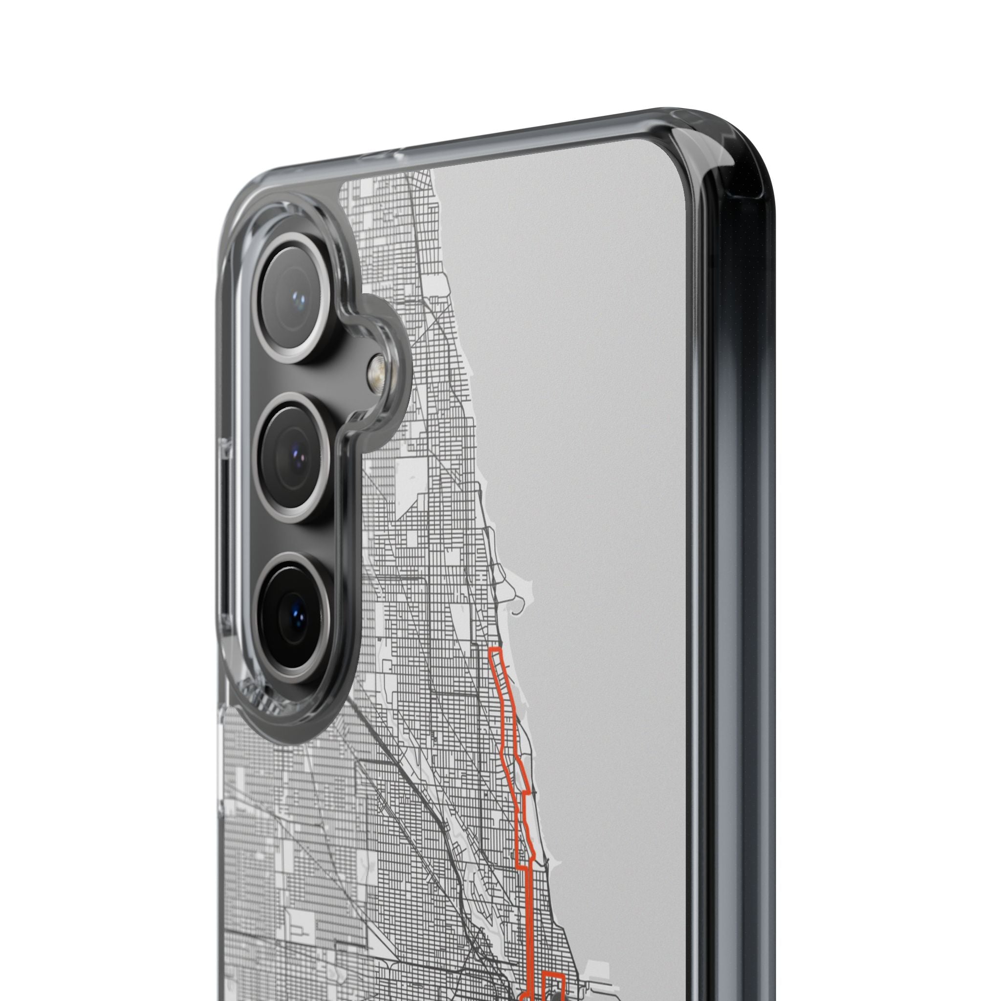 Chicago Marathon Route Clear Impact-Resistant Phone Case