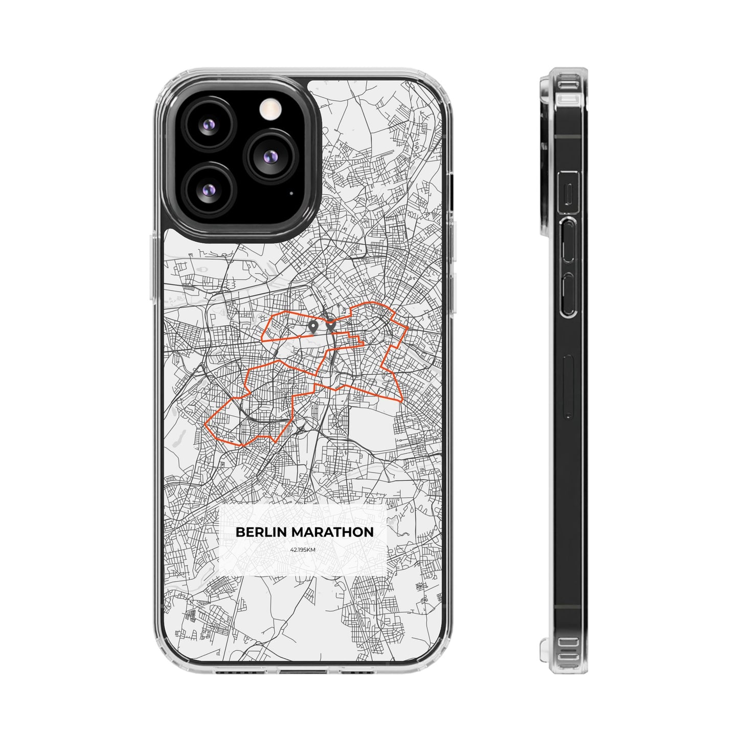 Berlin Marathon Route Magnetic Clear Impact-Resistant Phone Case