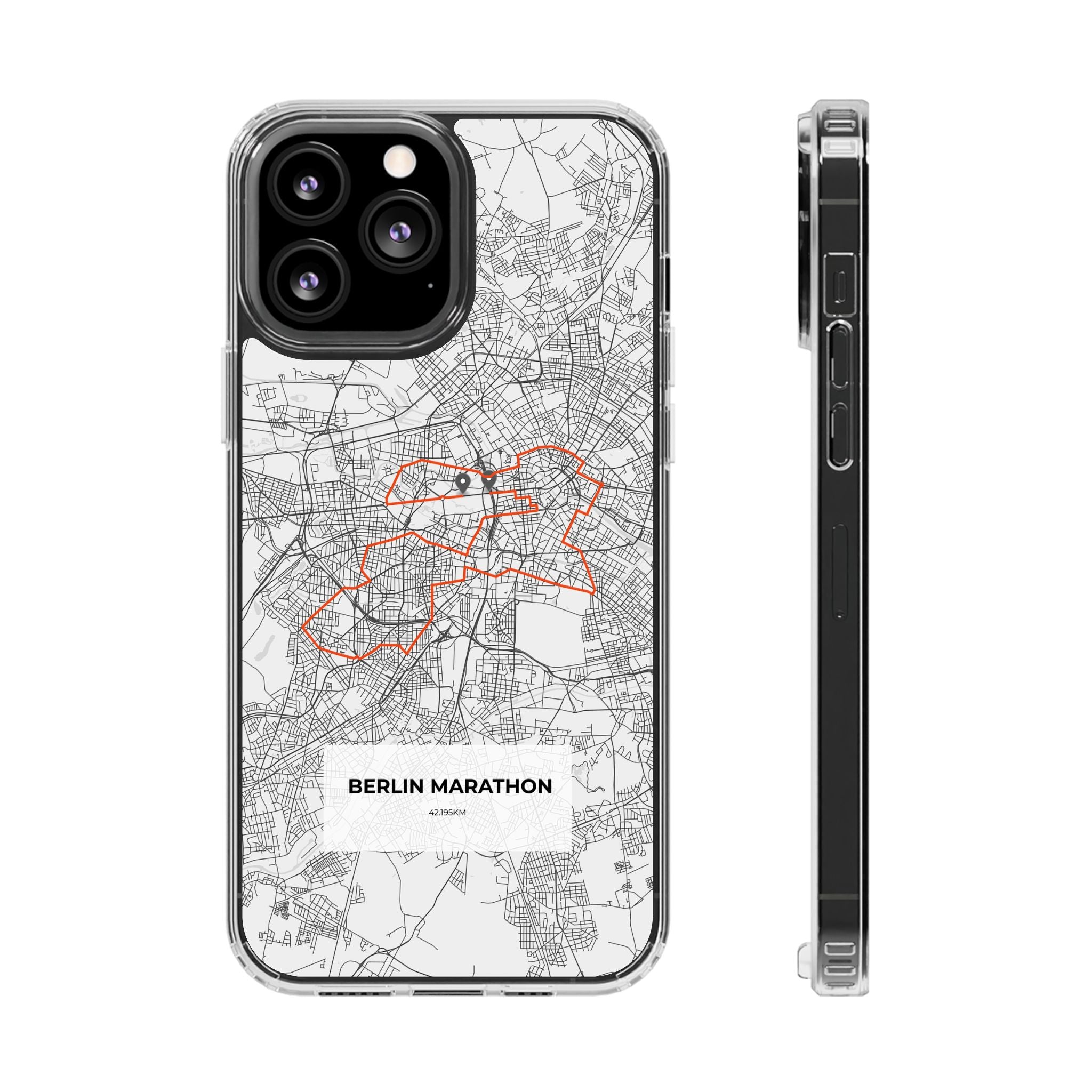 Berlin Marathon Route Magnetic Clear Impact-Resistant Phone Case