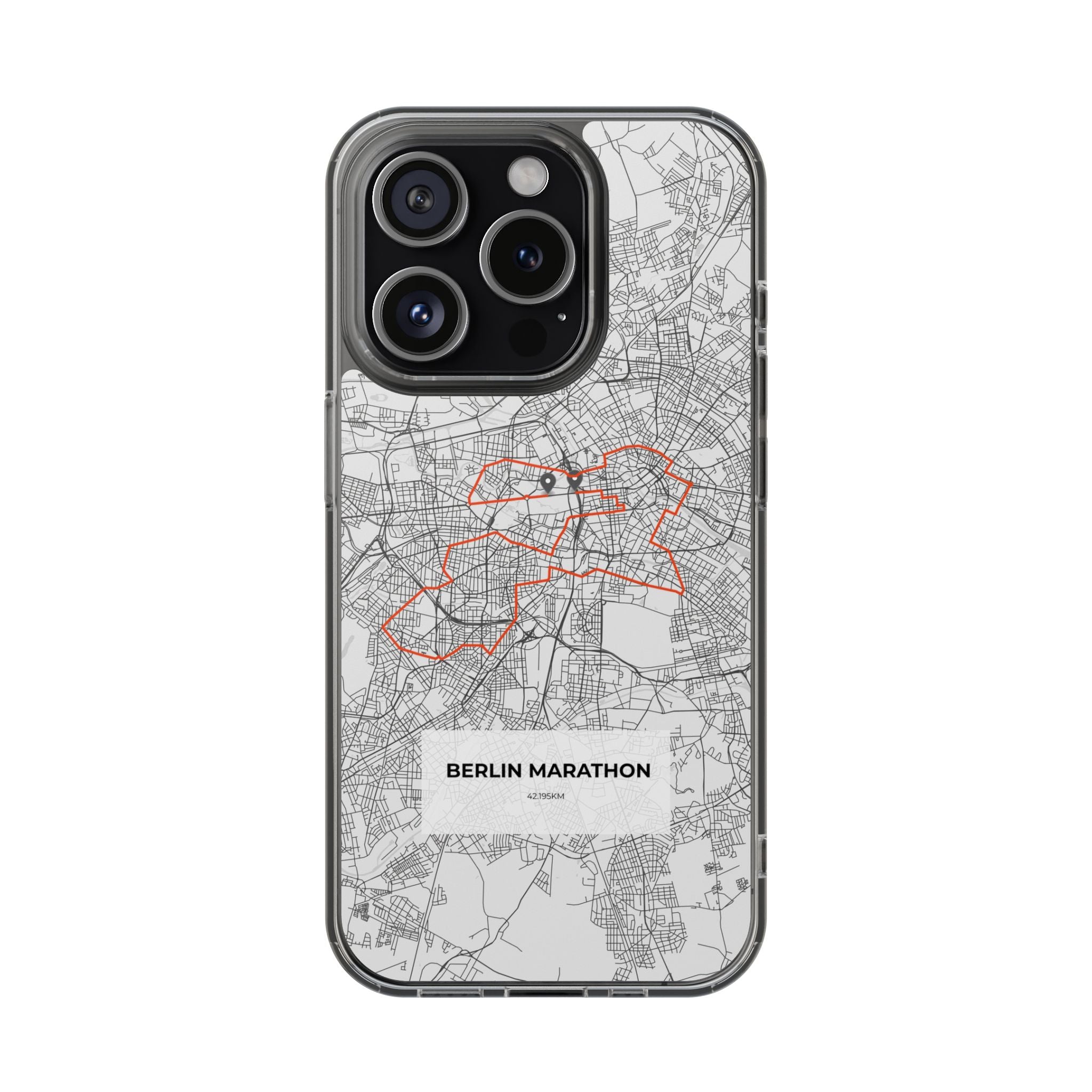 Berlin Marathon Route Clear Impact-Resistant Phone Case