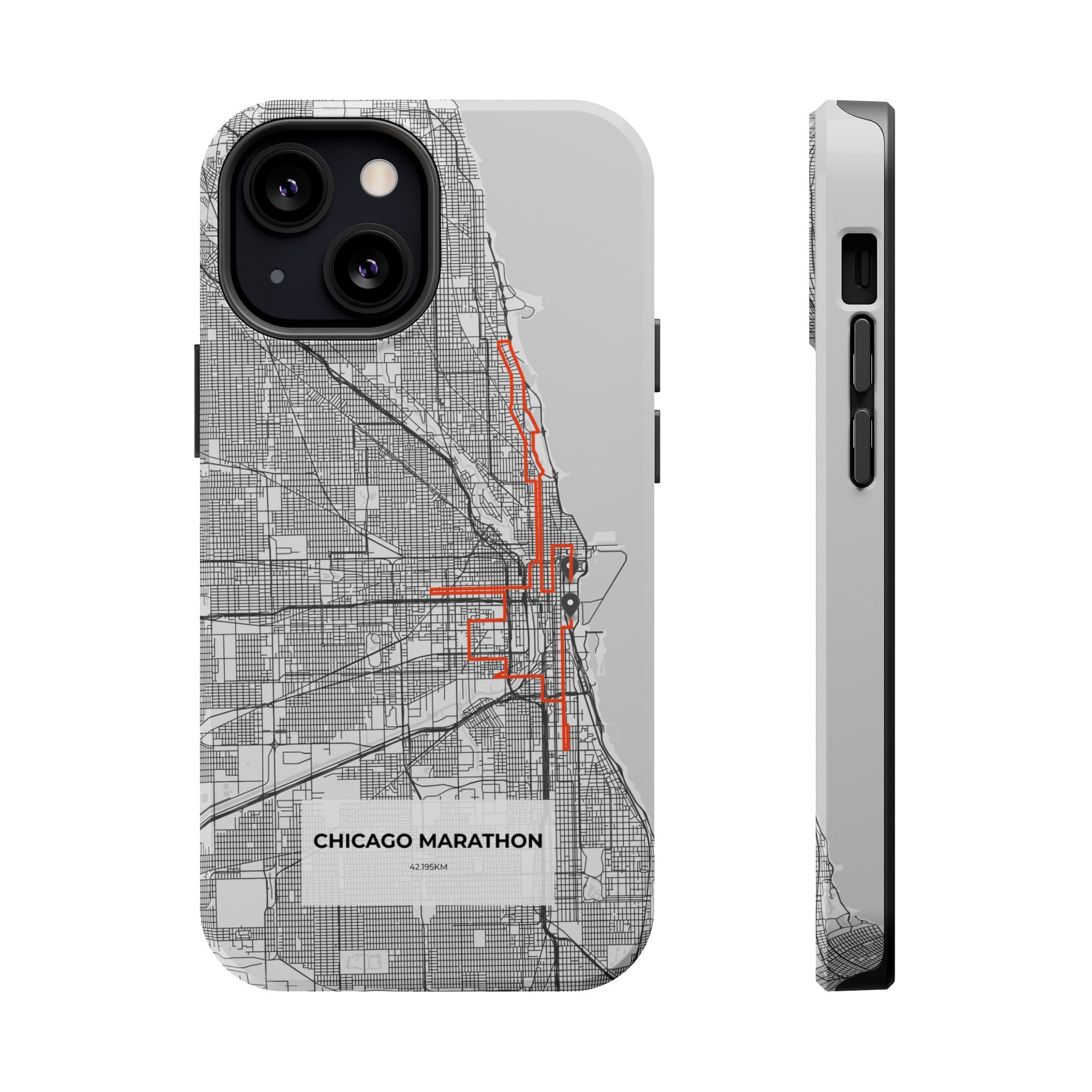Chicago Marathon Route Magnetic Impact-Resistant Phone Case