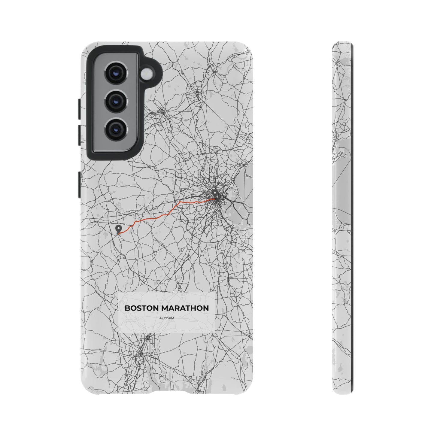 Boston Marathon Route Tough Phone Case