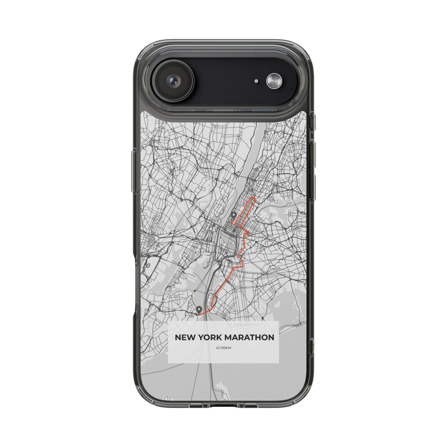 New York Marathon Route Clear Impact-Resistant Phone Case