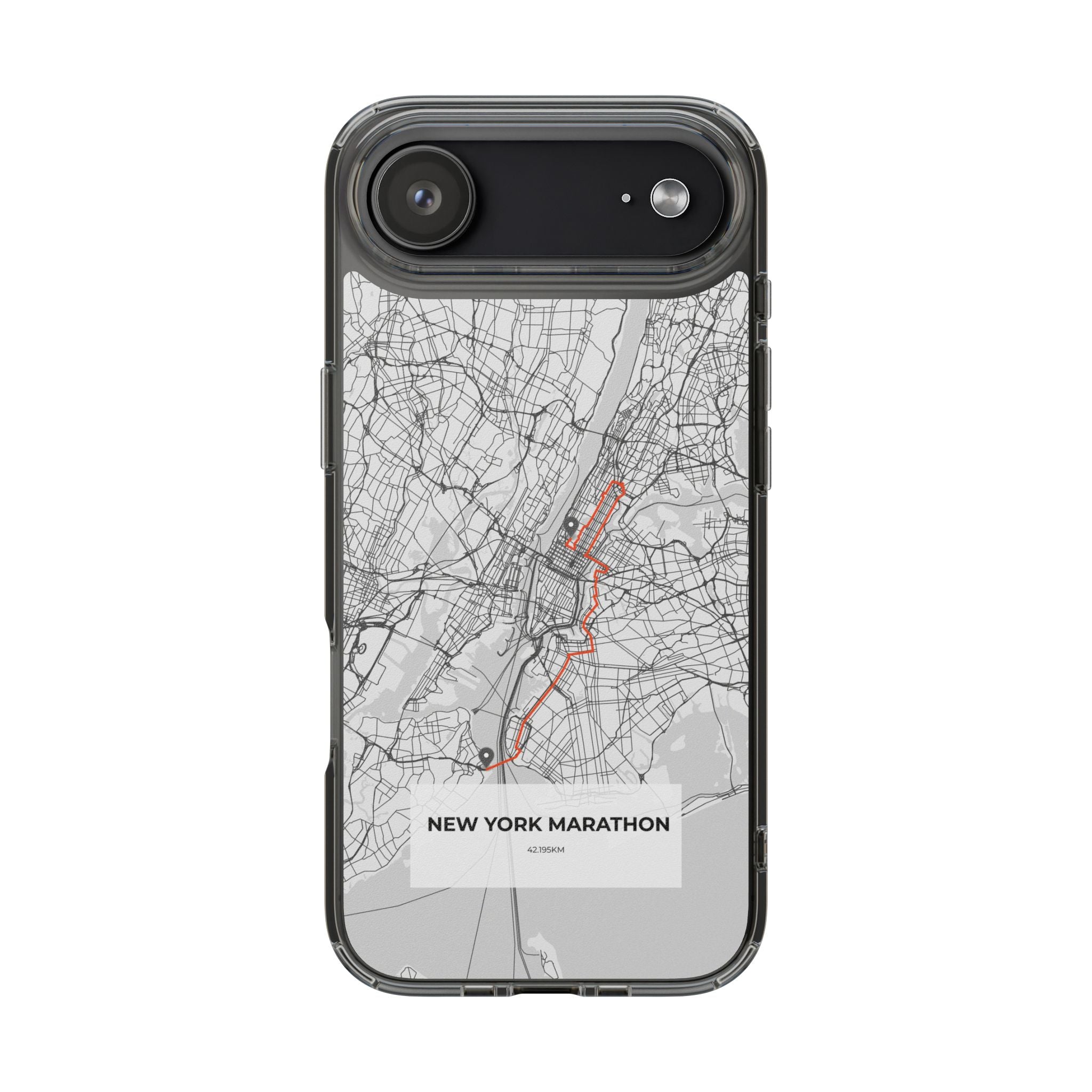 New York Marathon Route Clear Impact-Resistant Phone Case