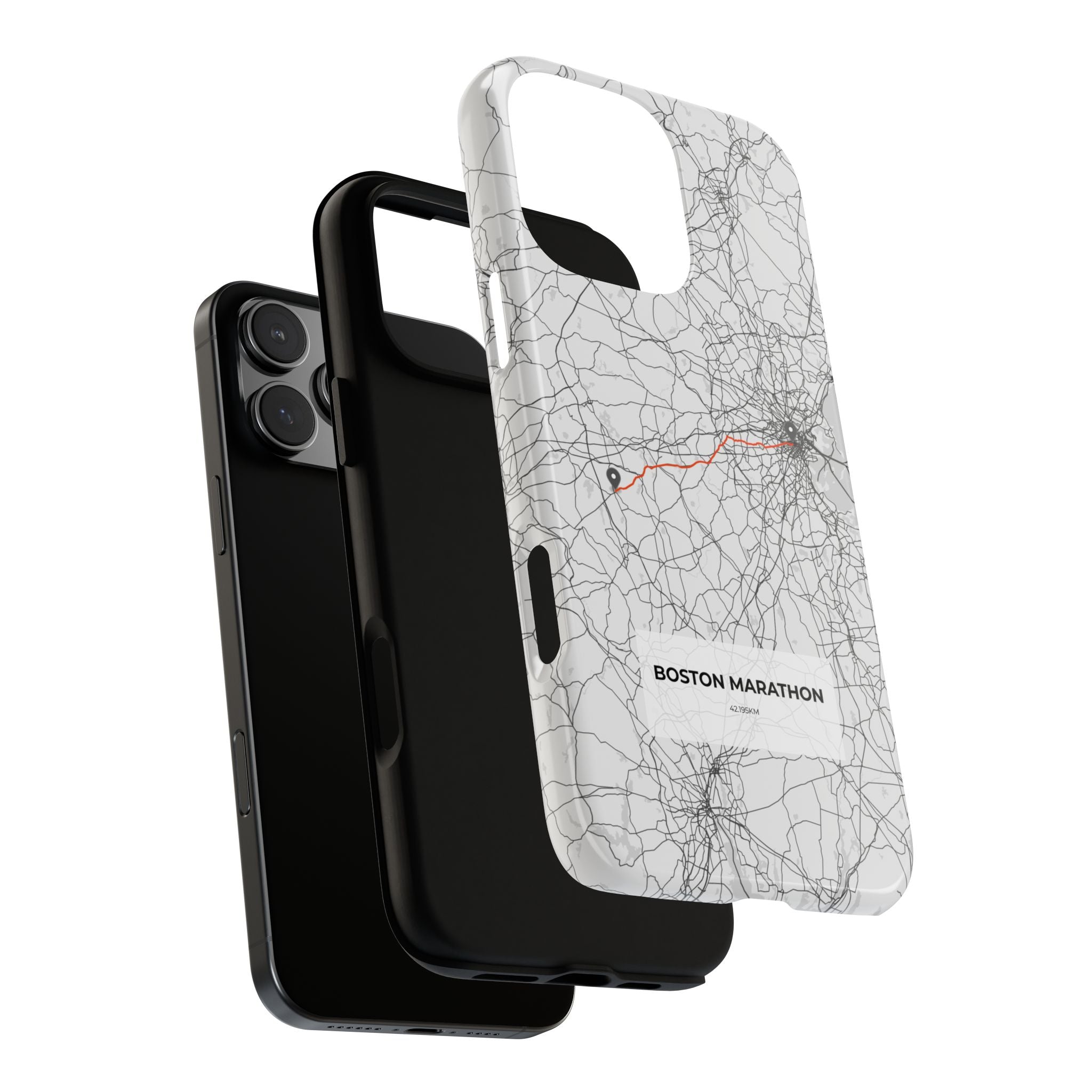 Boston Marathon Route Tough Phone Case
