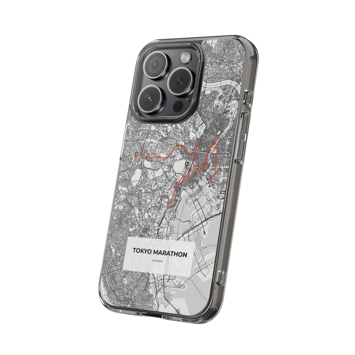 Tokyo Marathon Route Clear Impact-Resistant Phone Case