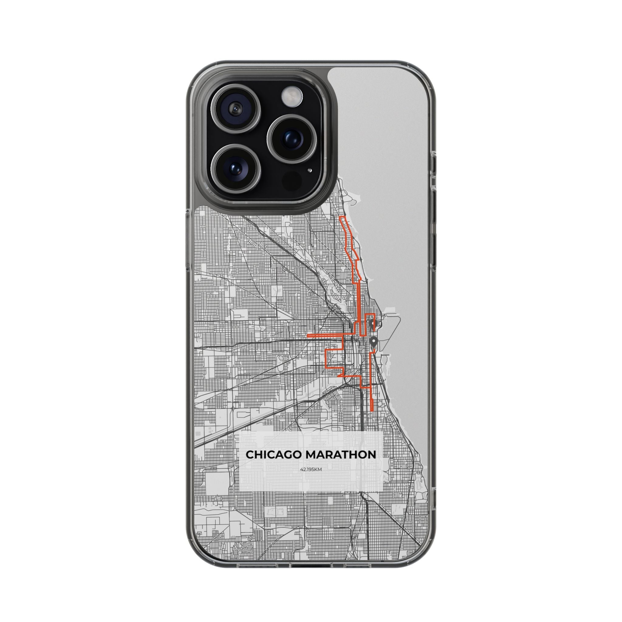 Chicago Marathon Route Clear Impact-Resistant Phone Case