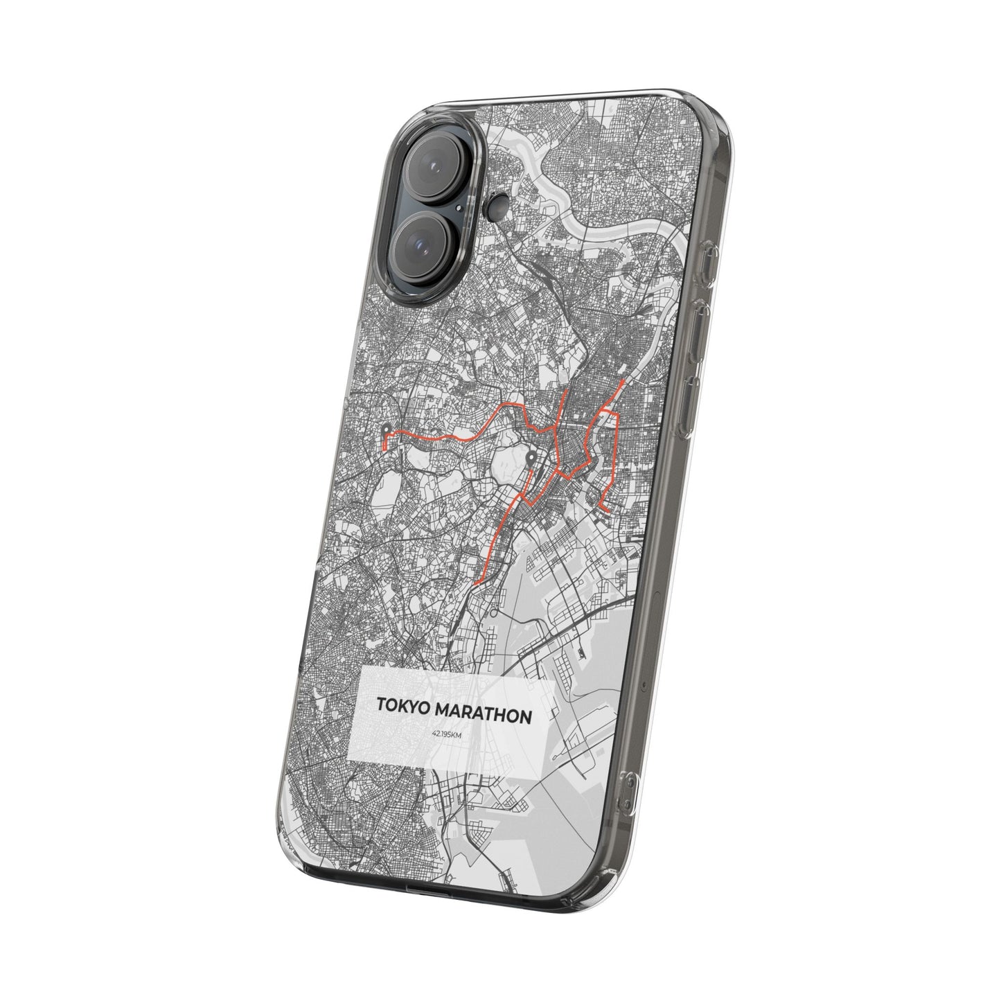 Tokyo Marathon Route Clear Impact-Resistant Phone Case