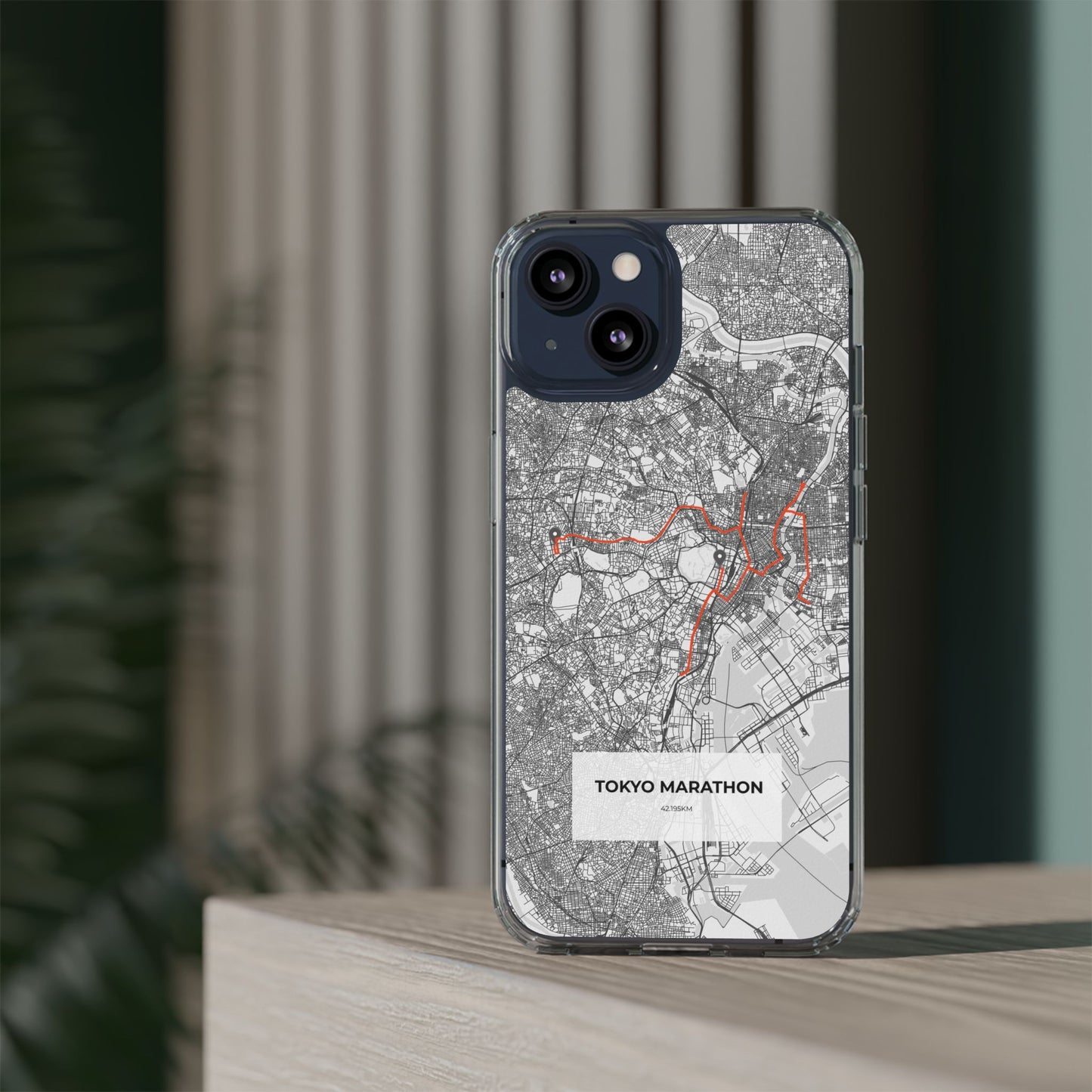 Tokyo Marathon Route Clear Impact-Resistant Phone Case