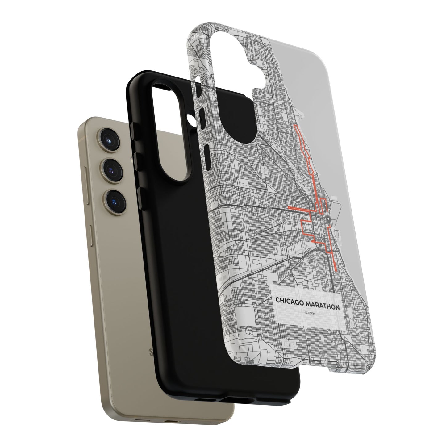 Chicago Marathon Route Tough Phone Case