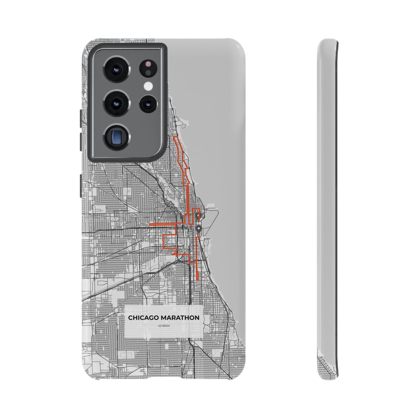 Chicago Marathon Route Tough Phone Case