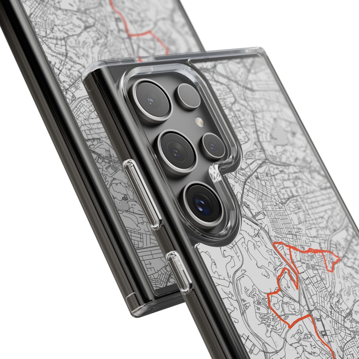 Customized Marathon Route Clear Impact-Resistant Phone Case