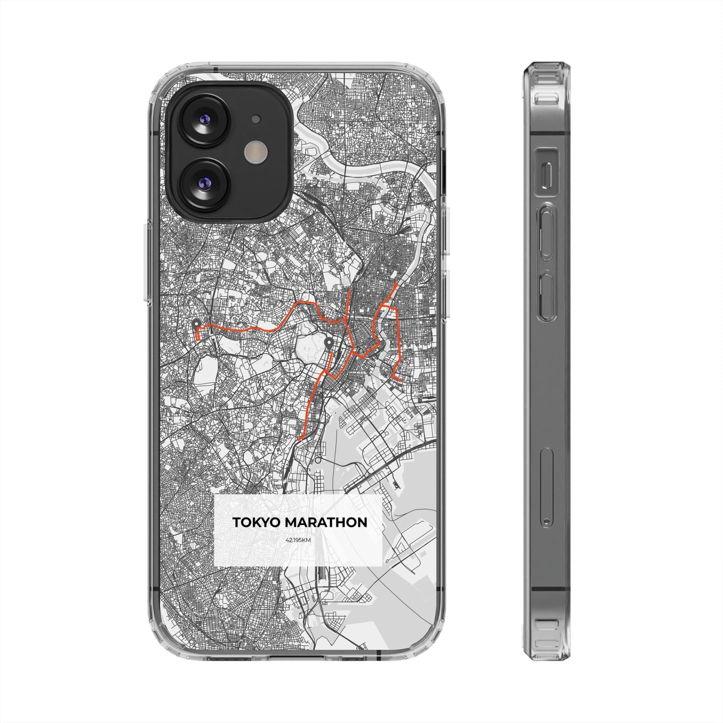 Tokyo Marathon Route Magnetic Clear Impact-Resistant Phone Case