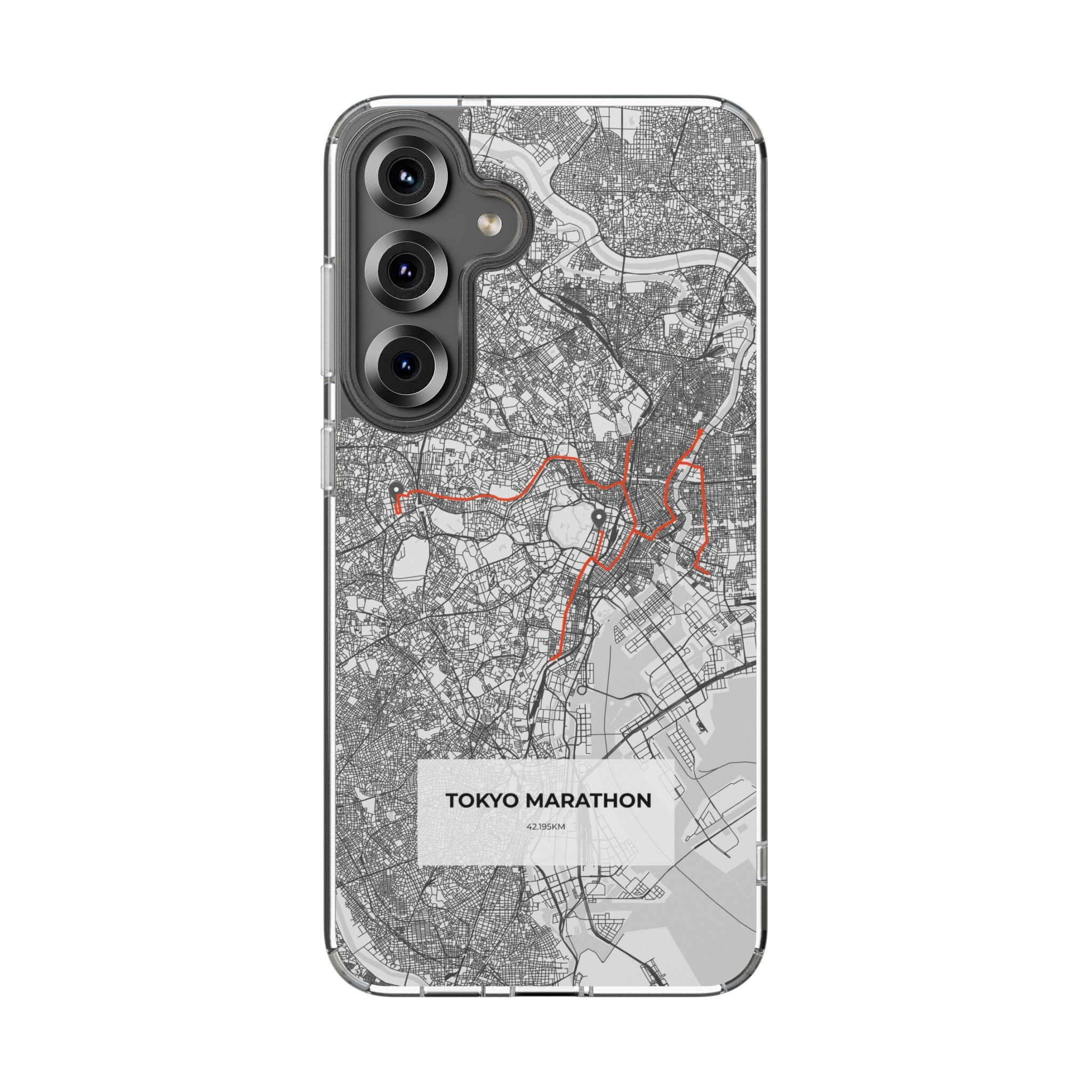 Tokyo Marathon Route Clear Impact-Resistant Phone Case