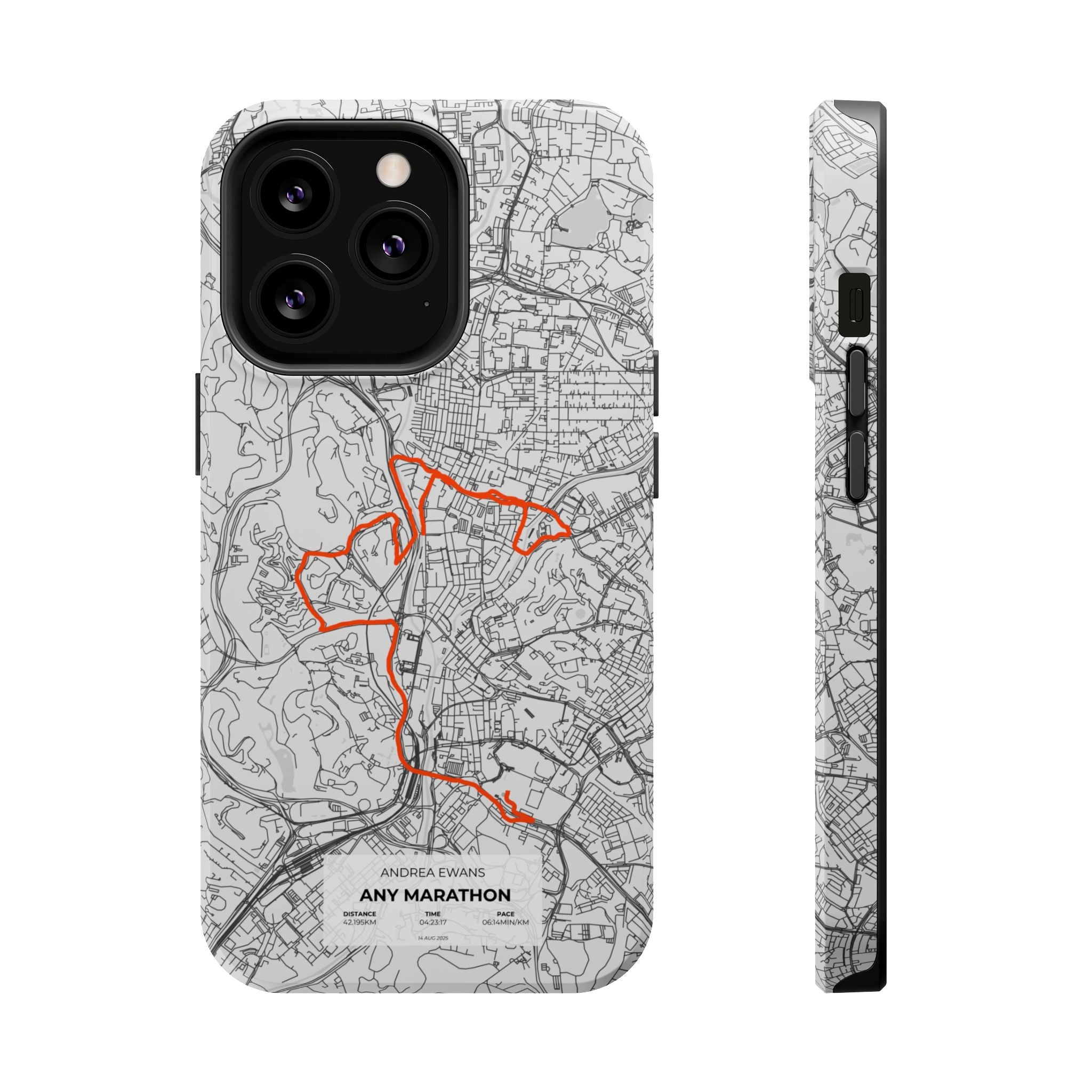 Customized Marathon Route Magnetic Impact-Resistant Phone Case
