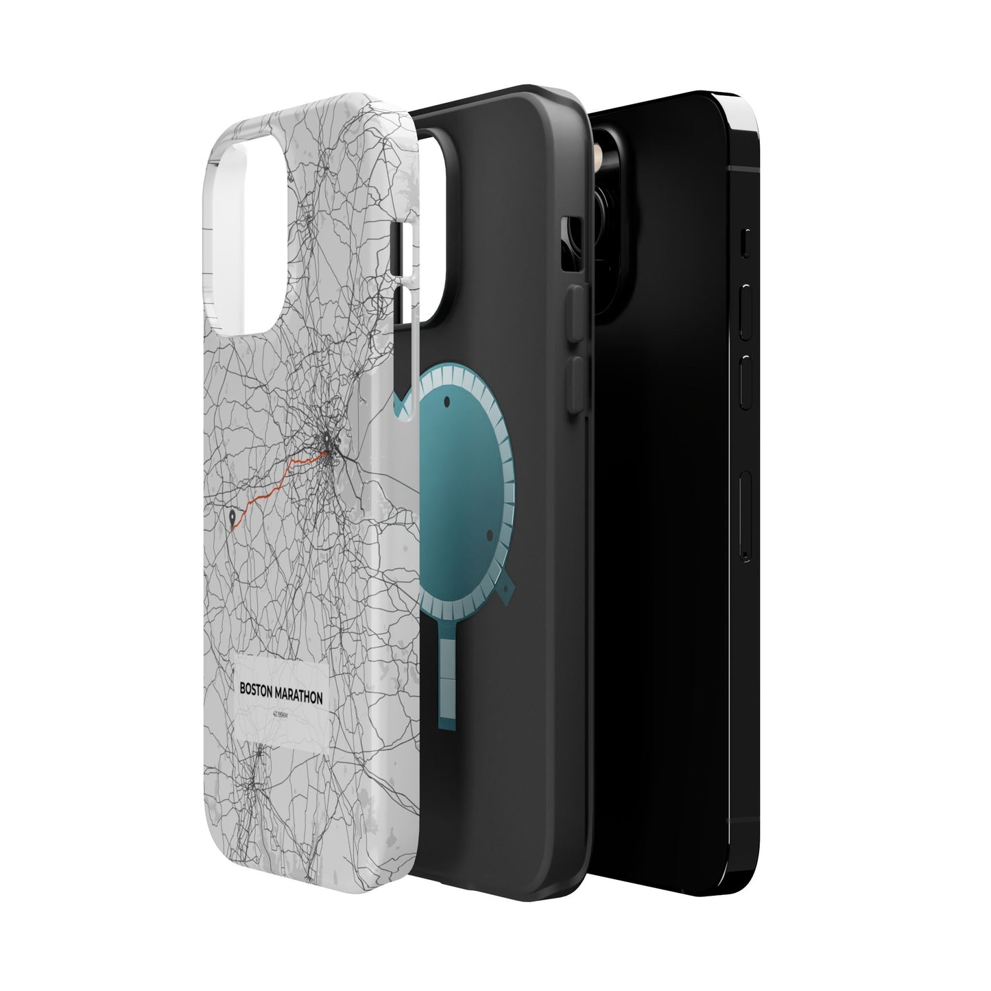 Boston Marathon Route Magnetic Impact-Resistant Phone Case