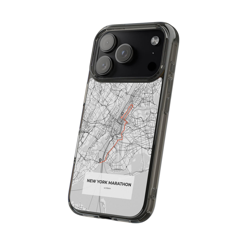 New York Marathon Route Clear Impact-Resistant Phone Case