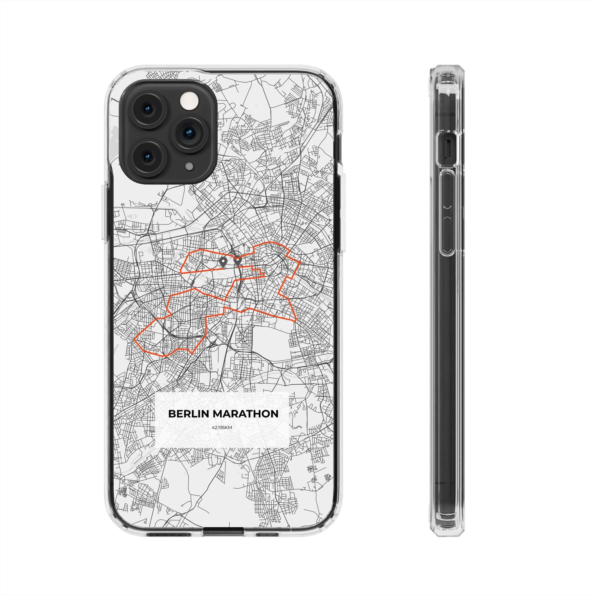 Berlin Marathon Route Clear Impact-Resistant Phone Case