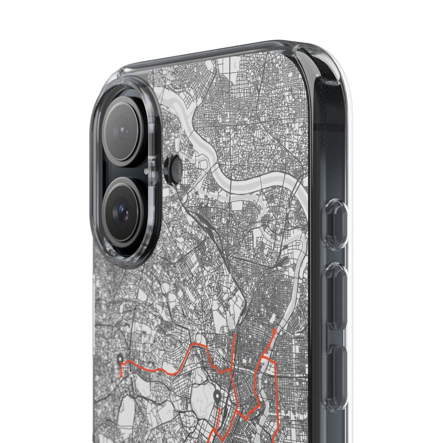 Tokyo Marathon Route Clear Impact-Resistant Phone Case