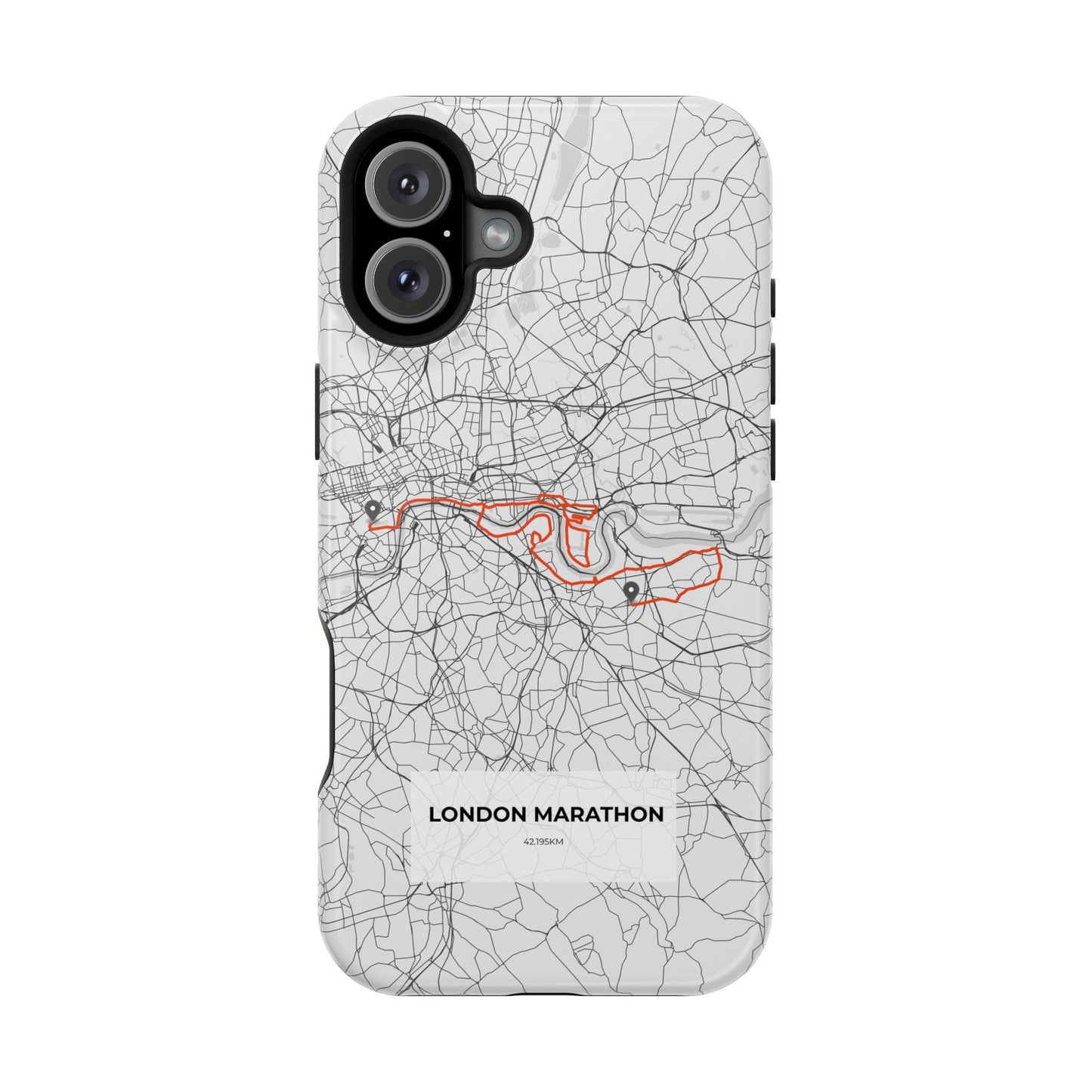London Marathon Route Magnetic Impact-Resistant Phone Case