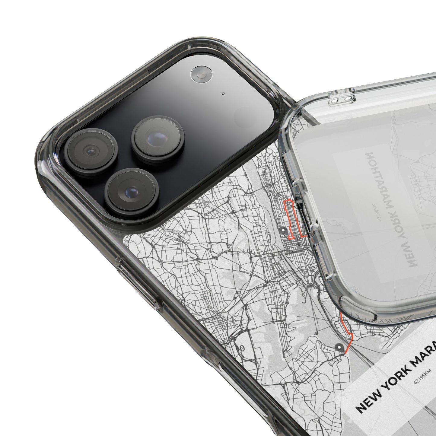 New York Marathon Route Clear Impact-Resistant Phone Case