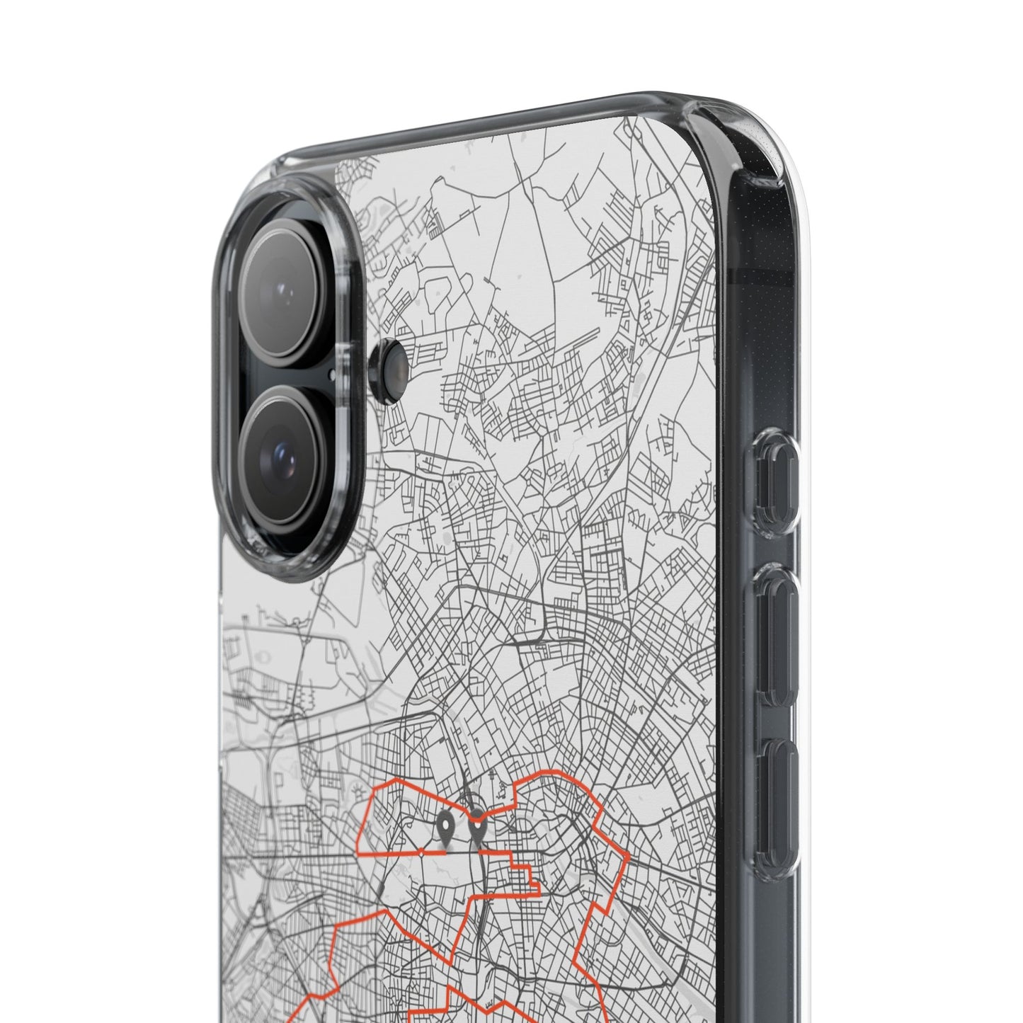Berlin Marathon Route Clear Impact-Resistant Phone Case