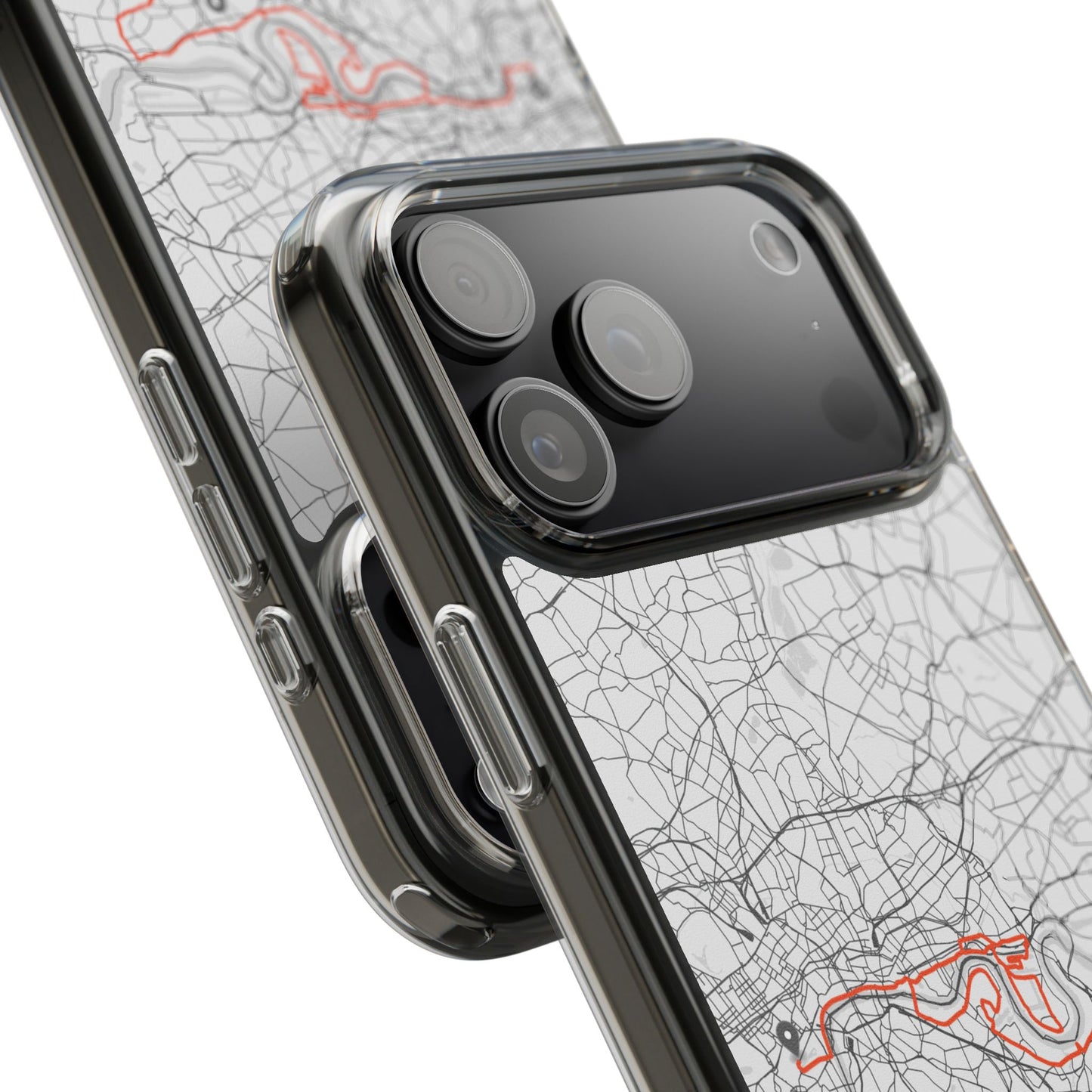 London Marathon Route Clear Impact-Resistant Phone Case