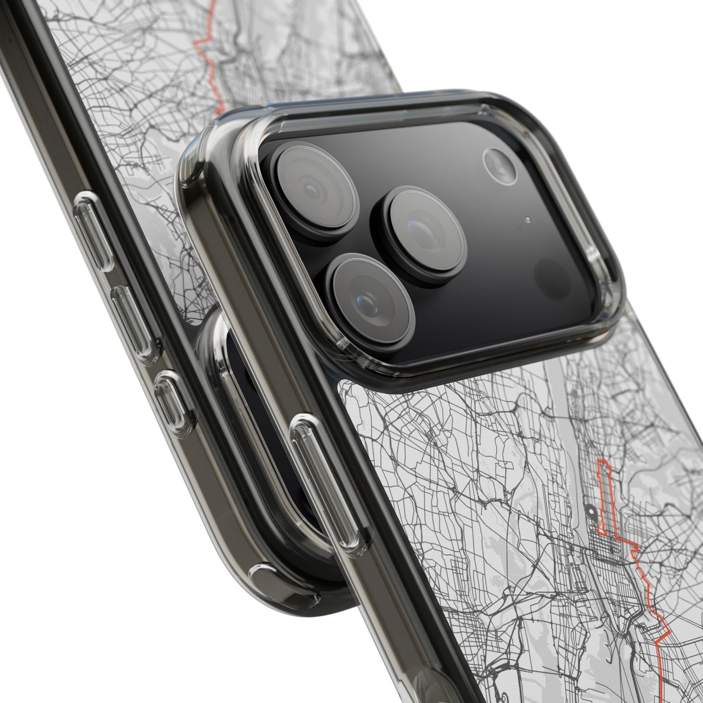 New York Marathon Route Clear Impact-Resistant Phone Case