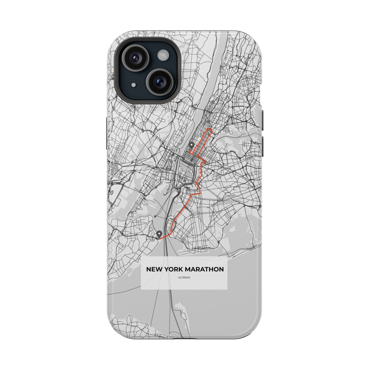 New York Marathon Route Magnetic Impact-Resistant Phone Case