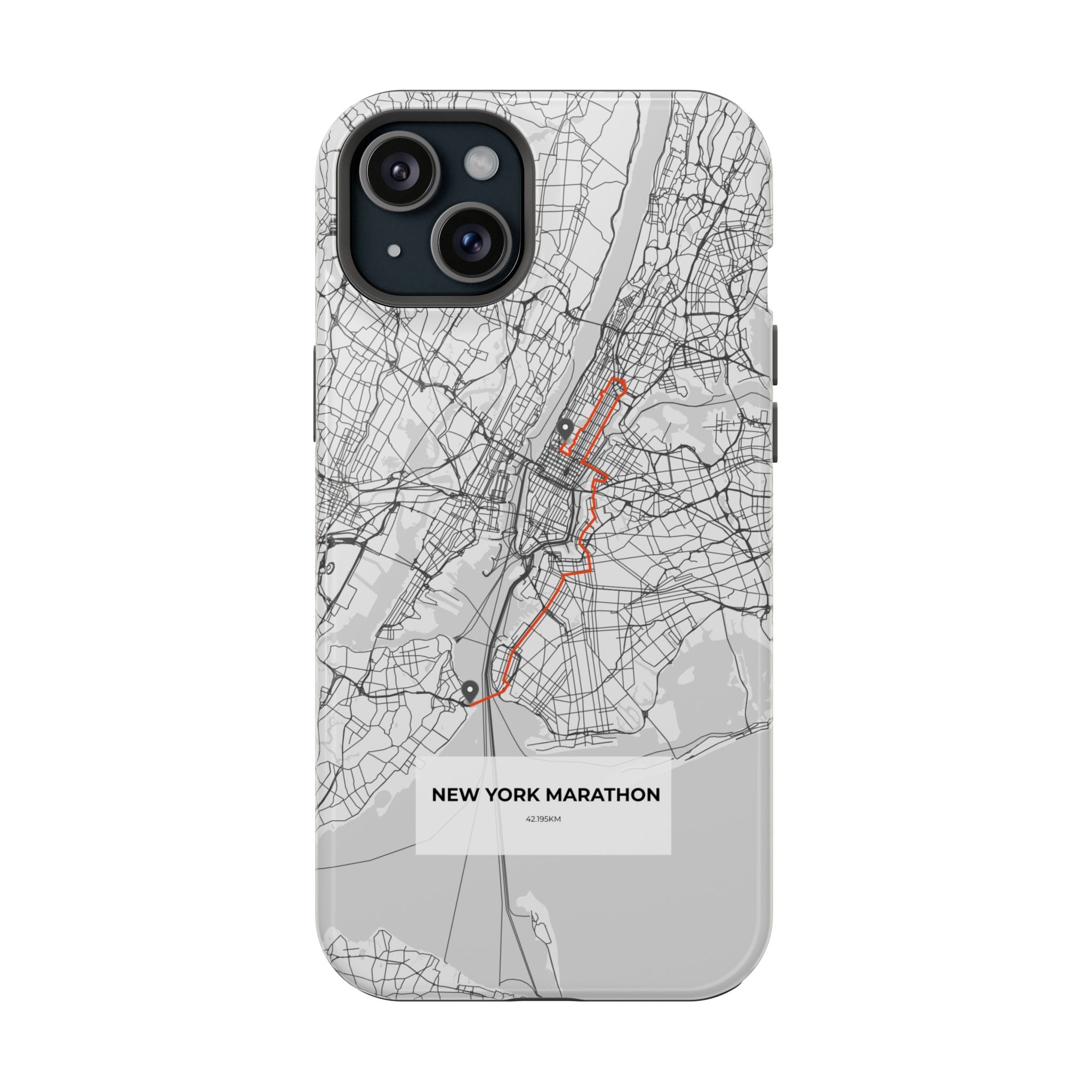 New York Marathon Route Magnetic Impact-Resistant Phone Case