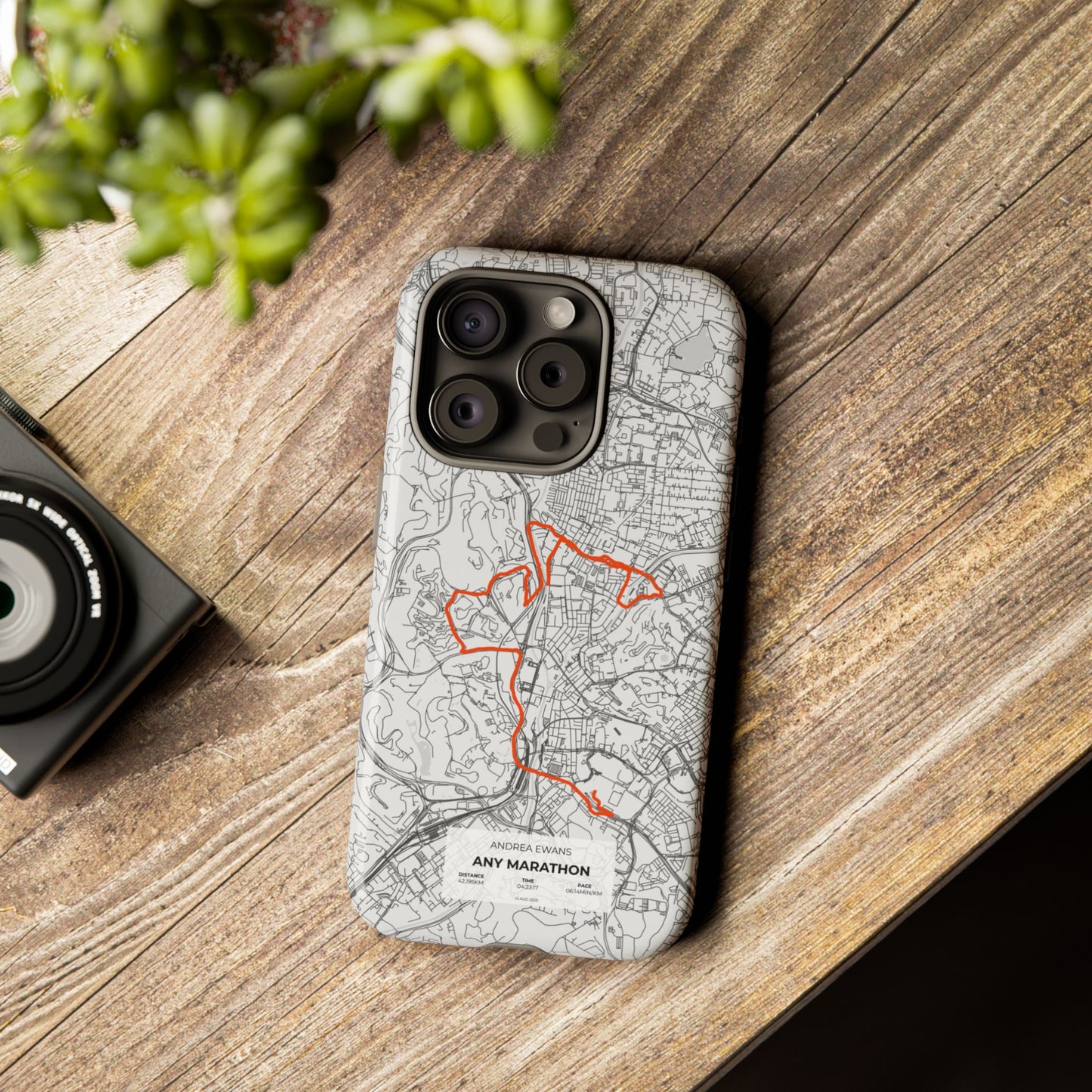 Customized Marathon Route Tough Phone Case