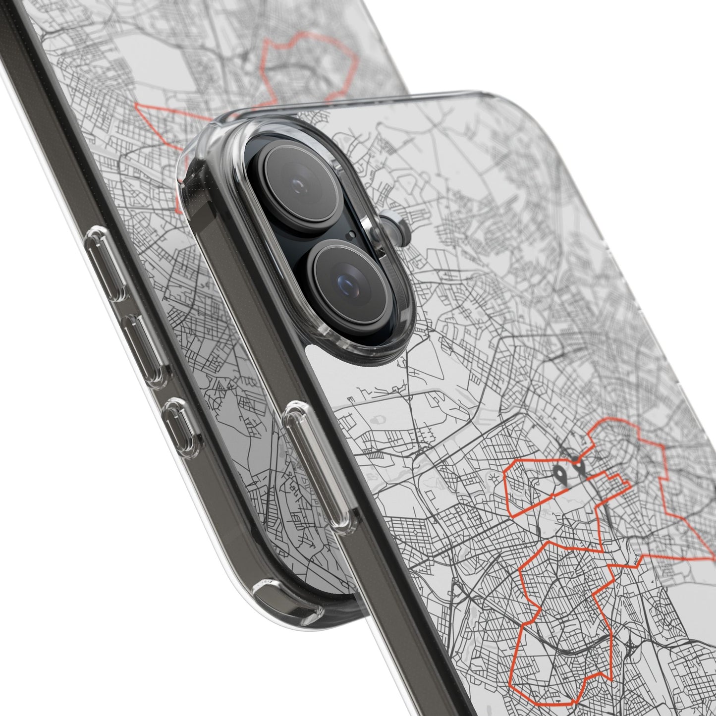 Berlin Marathon Route Clear Impact-Resistant Phone Case