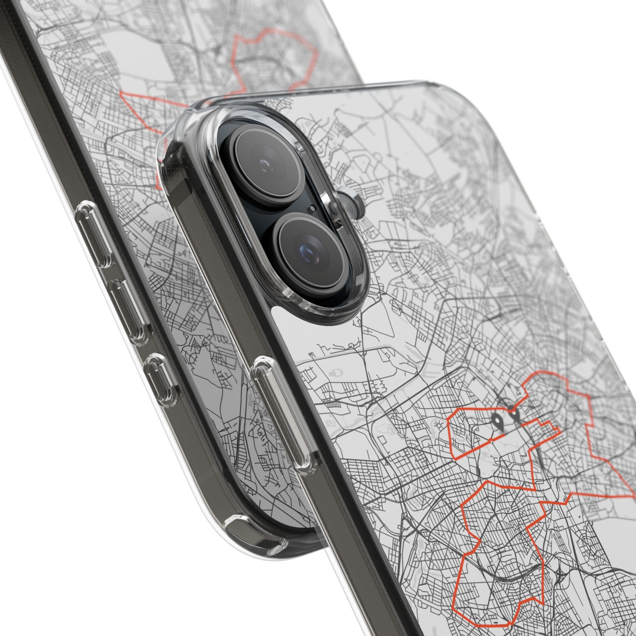 Berlin Marathon Route Clear Impact-Resistant Phone Case