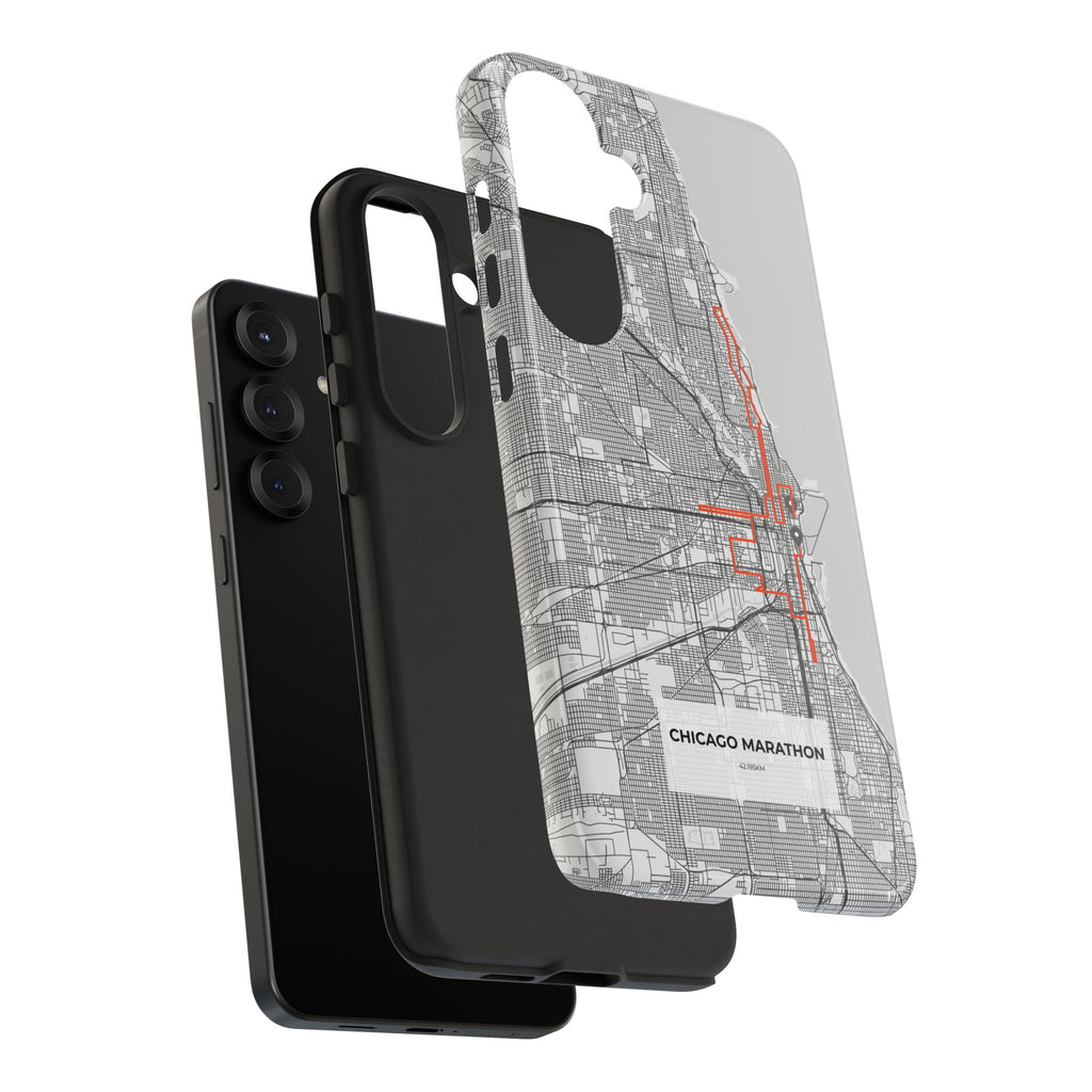 Chicago Marathon Route Tough Phone Case