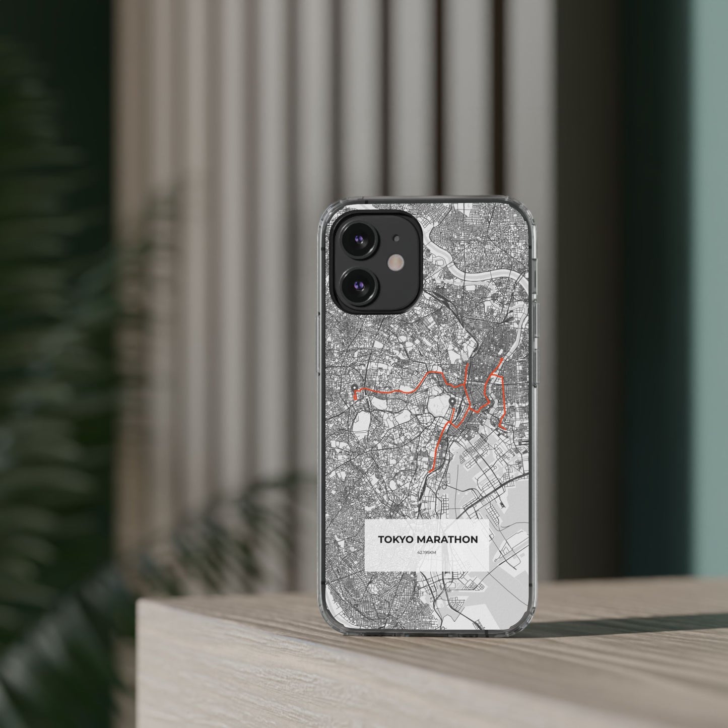 Tokyo Marathon Route Clear Impact-Resistant Phone Case