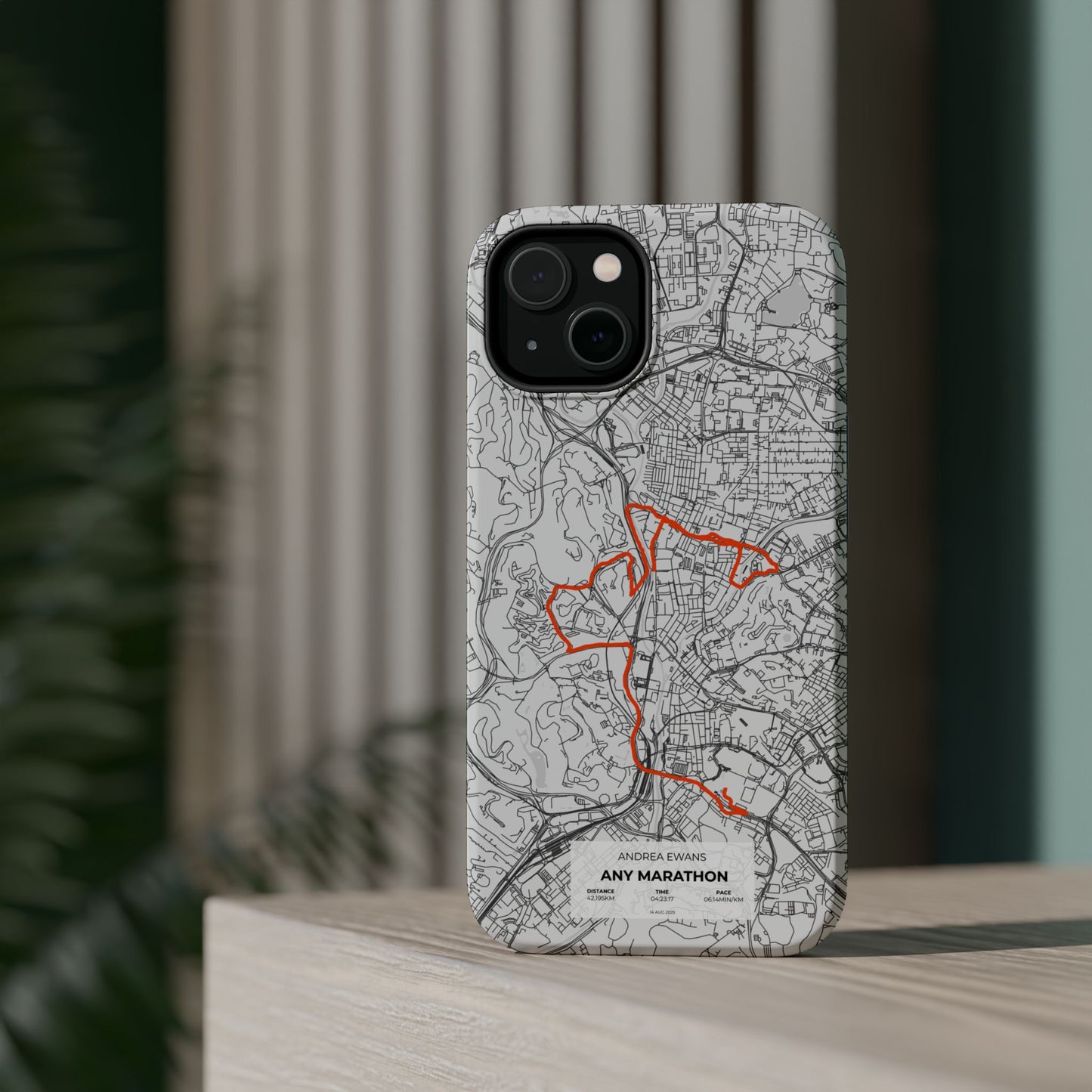 Customized Marathon Route Magnetic Impact-Resistant Phone Case
