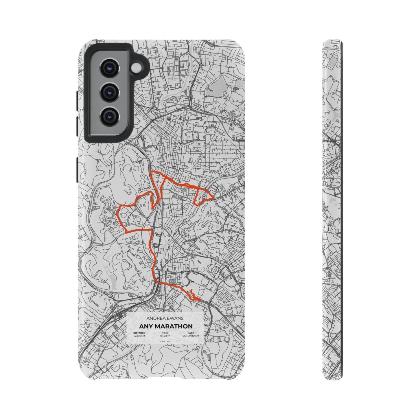Customized Marathon Route Tough Phone Case