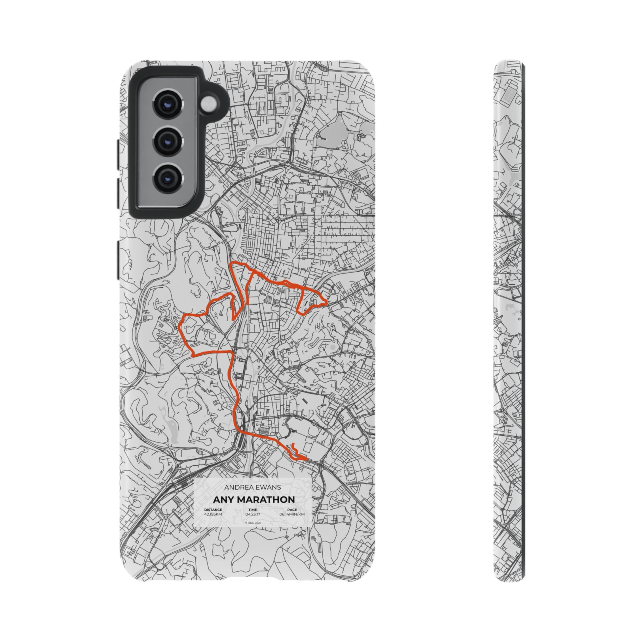 Customized Marathon Route Tough Phone Case