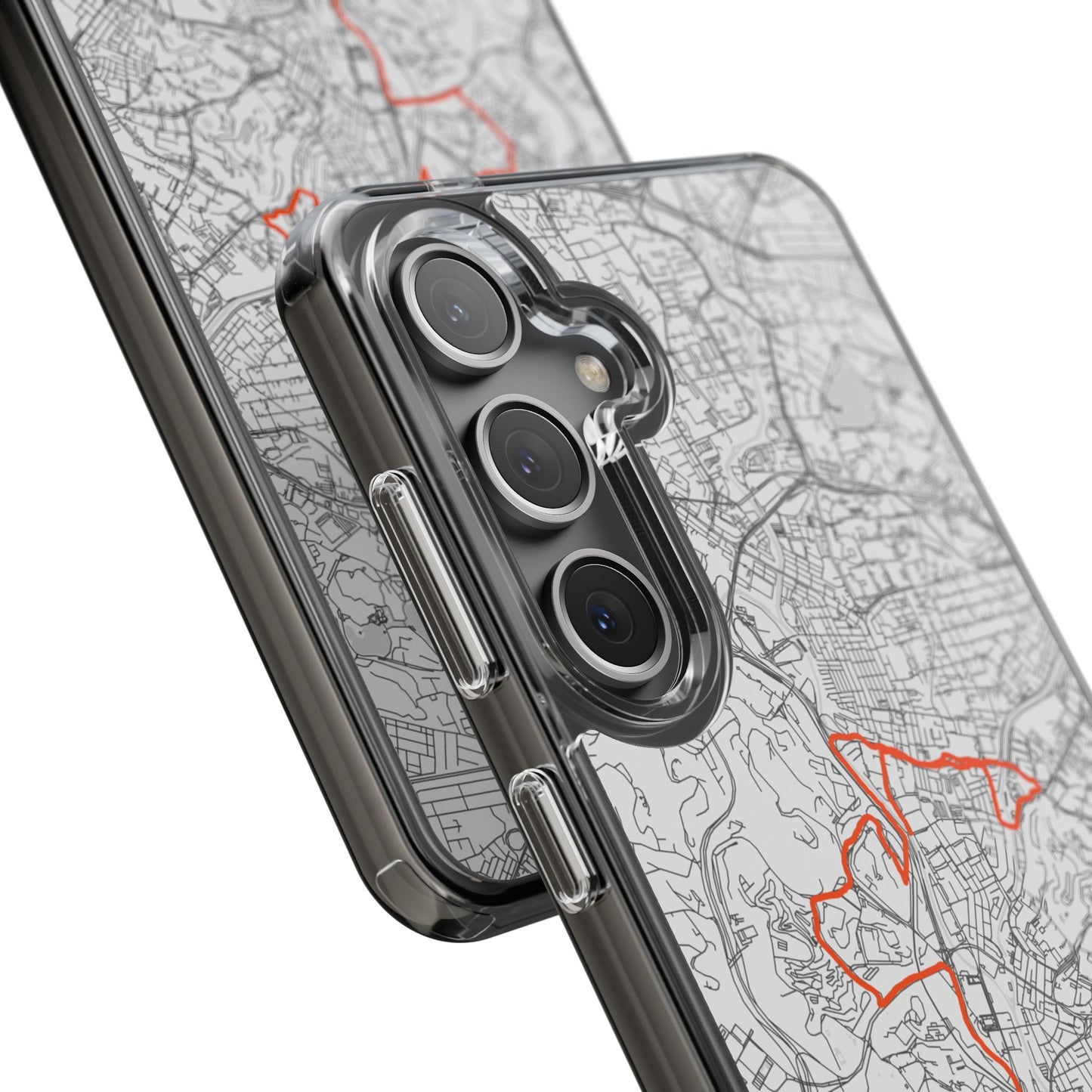 Customized Marathon Route Clear Impact-Resistant Phone Case