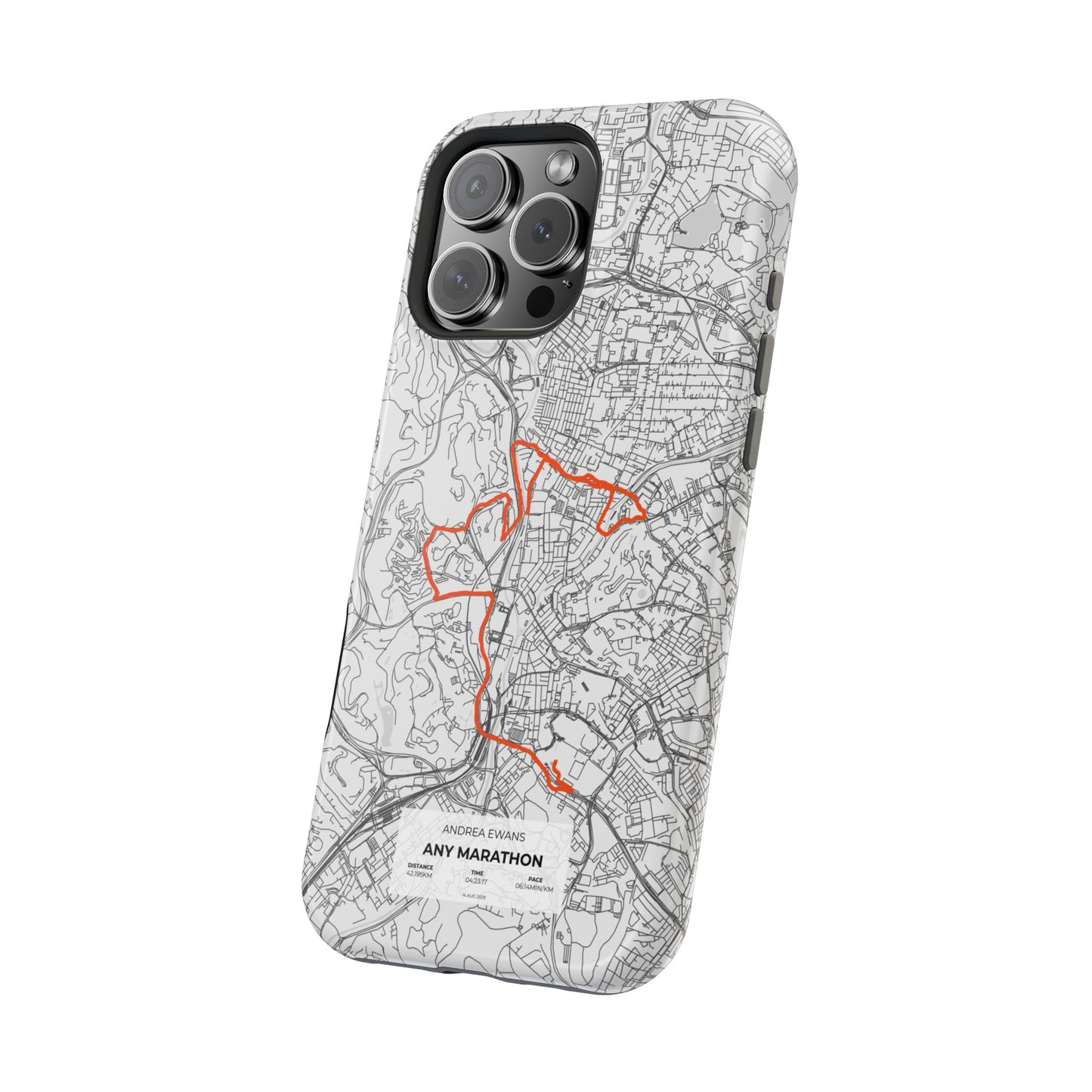 Customized Marathon Route Magnetic Impact-Resistant Phone Case